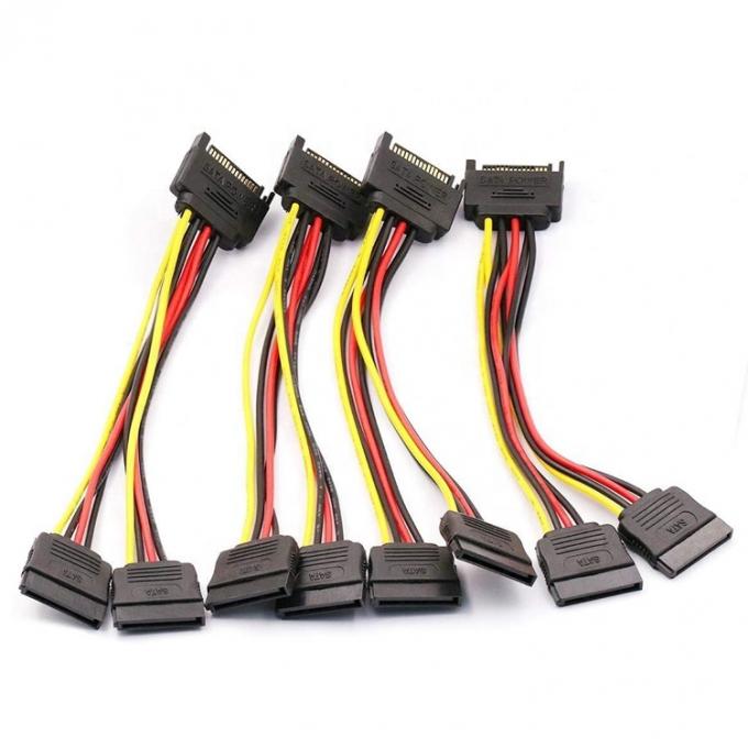 Männliche zu weibliche Daten Sata 15 Pin Power Y Splitter Kabel für Computer HDD SSD PC Gehäuse 5