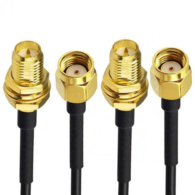 Custom RG 174 SMA Männlich zu SMA Weiblich Montage Jumper RF Adapter Steckverbinder Koaxialkabel 3