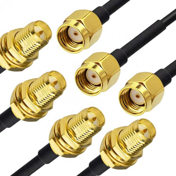 Custom RG 174 SMA Männlich zu SMA Weiblich Montage Jumper RF Adapter Steckverbinder Koaxialkabel 1