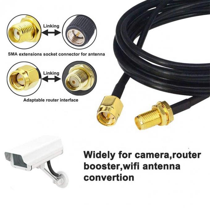 Custom RG 174 SMA Männlich zu SMA Weiblich Montage Jumper RF Adapter Steckverbinder Koaxialkabel 0