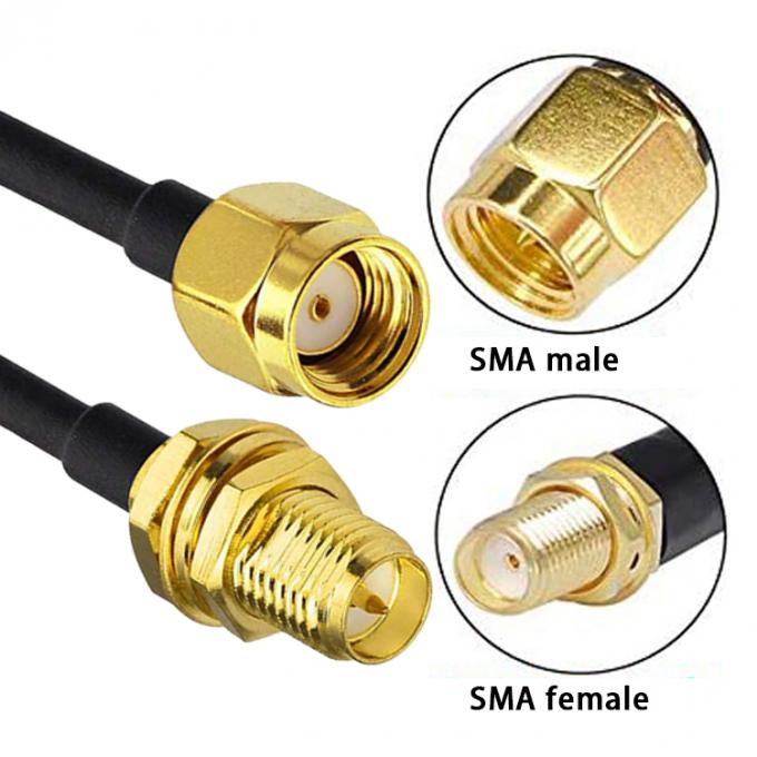 Custom RG 174 SMA Männlich zu SMA Weiblich Montage Jumper RF Adapter Steckverbinder Koaxialkabel 6