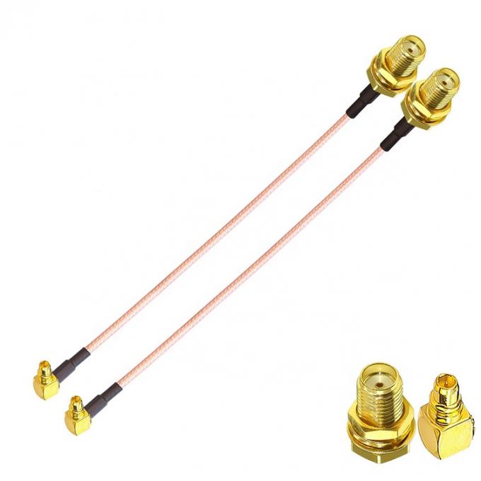 RG316 90 Grad Rechtswinkel MMCX Männlich zu SMA Weiblich Antenne Pigtail RF Koaxialkabel 0