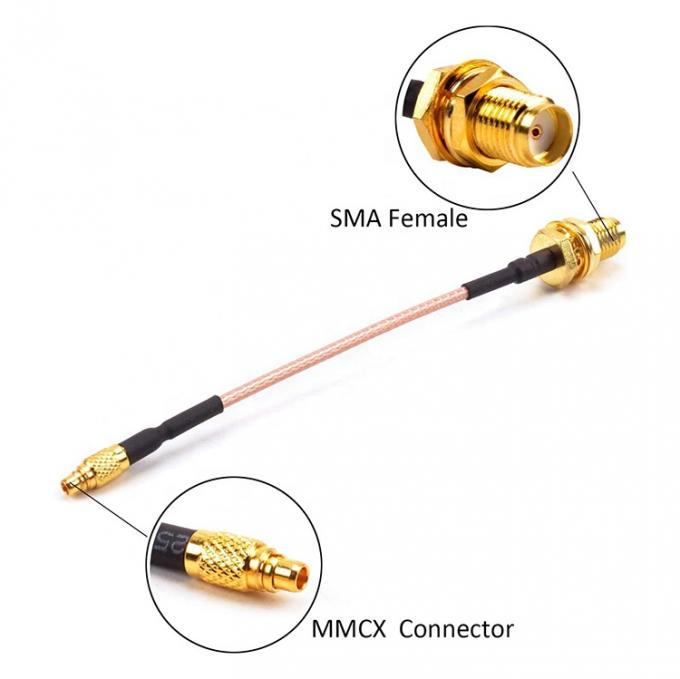 RG316 Pigtail SMA weiblich bis gerade MMCX männlich RF Koaxial Antennenverlängerungskabel 1