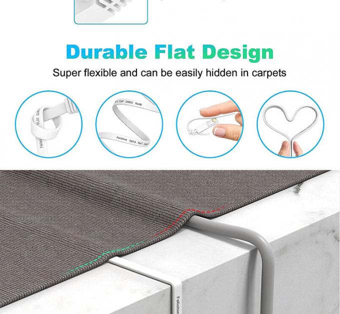 1m 5m 10m UTP FTP Shield Cat5 Cat5e Cat6 Ca6a Cat7 RJ45 Flat Ethernet Patch Network Lan Kabel für Router 7