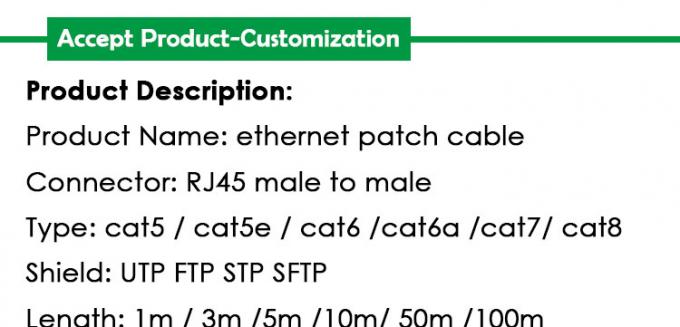 OEM Hochwertige reine Cooper Shield FTP UTP STP SFTP Cat5 Cat5e Cat6 Cat6a Cat7 Cat8 RJ45 Ethernet Patch Lan Netzwerkkabel 0