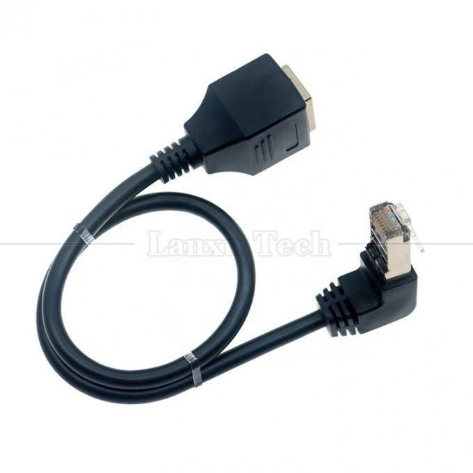 90° Abwinkel RJ45 Männlich bis RJ45 Weiblich Steckdose Cat5e Ethernet Lan Kabel 2