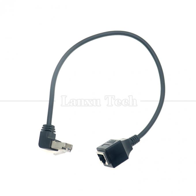 OEM STP UTP 90 Grad Rechtswinkel RJ45 8P8C Männlich bis RJ45 Weiblich Socket Cat5e Ethernet Kabel 5