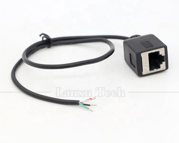 Weibliche RJ45-Steckdose zum Öffnen ausgestopfter Lötvorrichtung 4 Drähte Bar End Pigtail Kabel 4