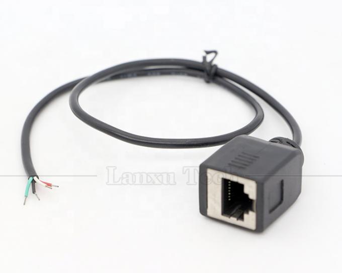 Weibliche RJ45-Steckdose zum Öffnen ausgestopfter Lötvorrichtung 4 Drähte Bar End Pigtail Kabel 5
