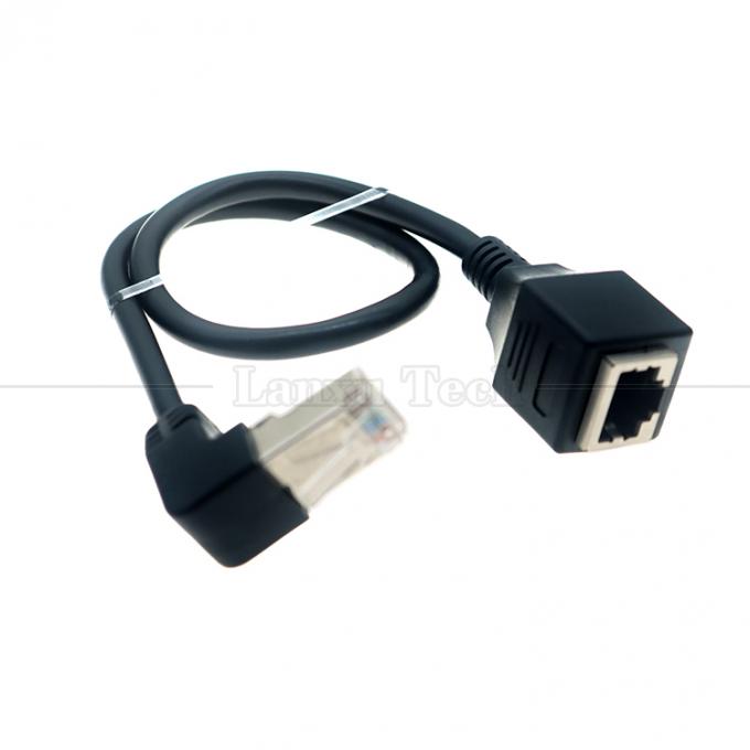 OEM STP UTP 90 Grad Rechtswinkel RJ45 8P8C Männlich bis RJ45 Weiblich Socket Cat5e Ethernet Kabel 1