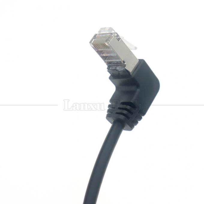 OEM STP UTP 90 Grad Rechtswinkel RJ45 8P8C Männlich bis RJ45 Weiblich Socket Cat5e Ethernet Kabel 3