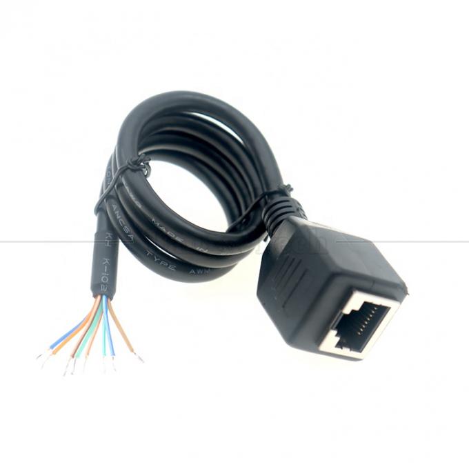 Weibliche RJ45 Steckdose zum Öffnen Blechlösch 8 Drähte Bare End Pigtail Ethernet Netzwerk Patch Lan Kabel 0