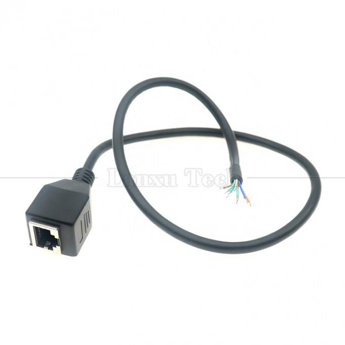 Weibliche RJ45 Steckdose zum Öffnen Blechlösch 8 Drähte Bare End Pigtail Ethernet Netzwerk Patch Lan Kabel 3