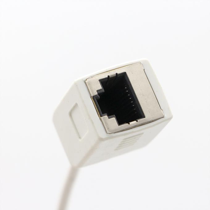 Anpassung Weiß weiblich RJ45 Steckdose zum Öffnen Blechlöterung 4 Drähte Bare End Pigtail Kabel 1