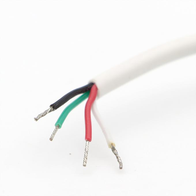 Anpassung Weiß weiblich RJ45 Steckdose zum Öffnen Blechlöterung 4 Drähte Bare End Pigtail Kabel 2