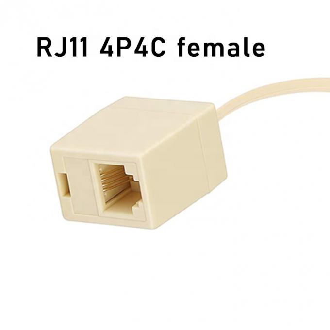 Ethernet RJ45 8P8C Männlich zum Telefon RJ11 4P4C Weiblich Steckdose ADSL-Anschlusswandler Verlängerungskabeladapter 2