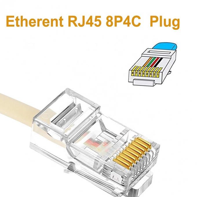 Ethernet RJ45 8P8C Männlich zum Telefon RJ11 4P4C Weiblich Steckdose ADSL-Anschlusswandler Verlängerungskabeladapter 4