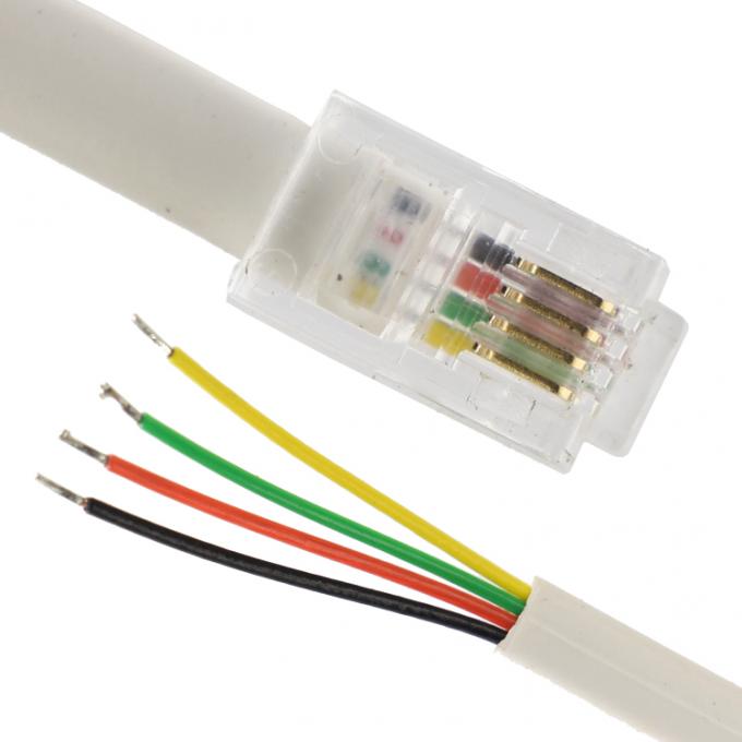 angepasst 1m 2m 3m RJ9 RJ11 Männlich 4p4c bis Stripped Tined Wire Open End Kabel 0