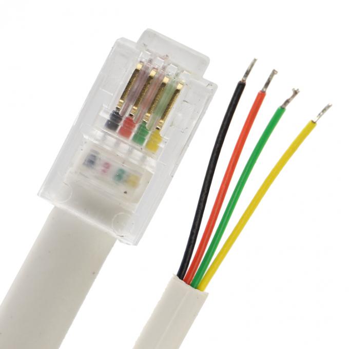angepasst 1m 2m 3m RJ9 RJ11 Männlich 4p4c bis Stripped Tined Wire Open End Kabel 1