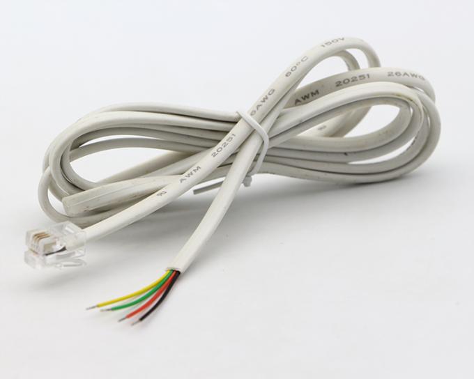 angepasst 1m 2m 3m RJ9 RJ11 Männlich 4p4c bis Stripped Tined Wire Open End Kabel 3