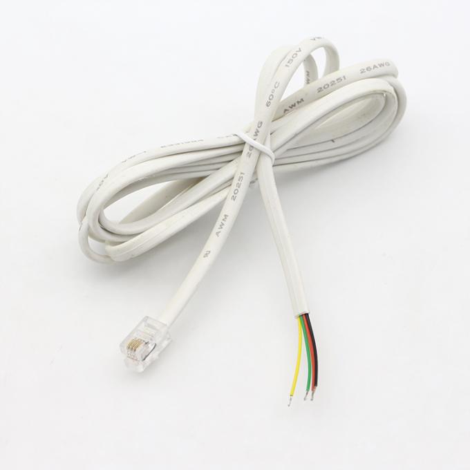 angepasst 1m 2m 3m RJ9 RJ11 Männlich 4p4c bis Stripped Tined Wire Open End Kabel 4