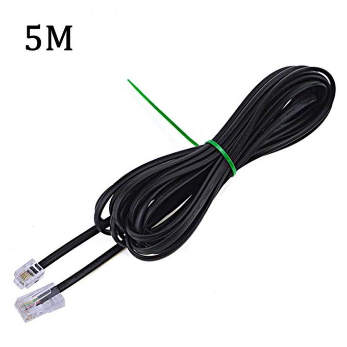 Custom Schwarz RJ45 8P8C auf DSL RJ11 6P4C Telefonmodem Wan Kabel 5
