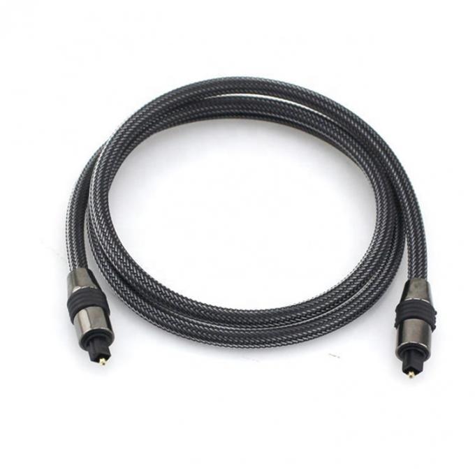 Hochwertiges, langlebiges, geflochtenes Glasfaserkabel Toslink Spdif Gold 0