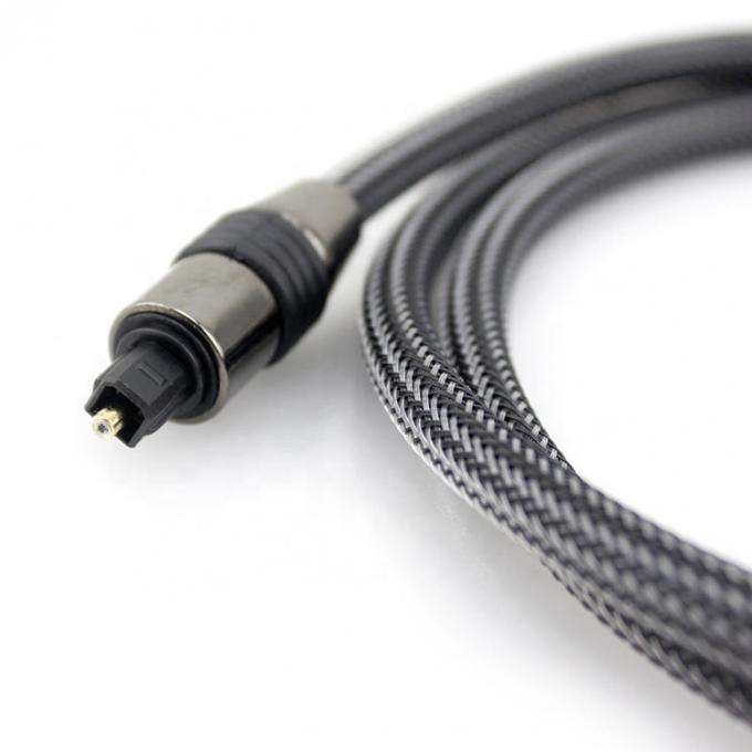 Hochwertiges, langlebiges, geflochtenes Glasfaserkabel Toslink Spdif Gold 4