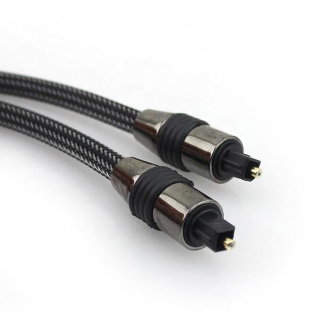 Hochwertiges, langlebiges, geflochtenes Glasfaserkabel Toslink Spdif Gold 3