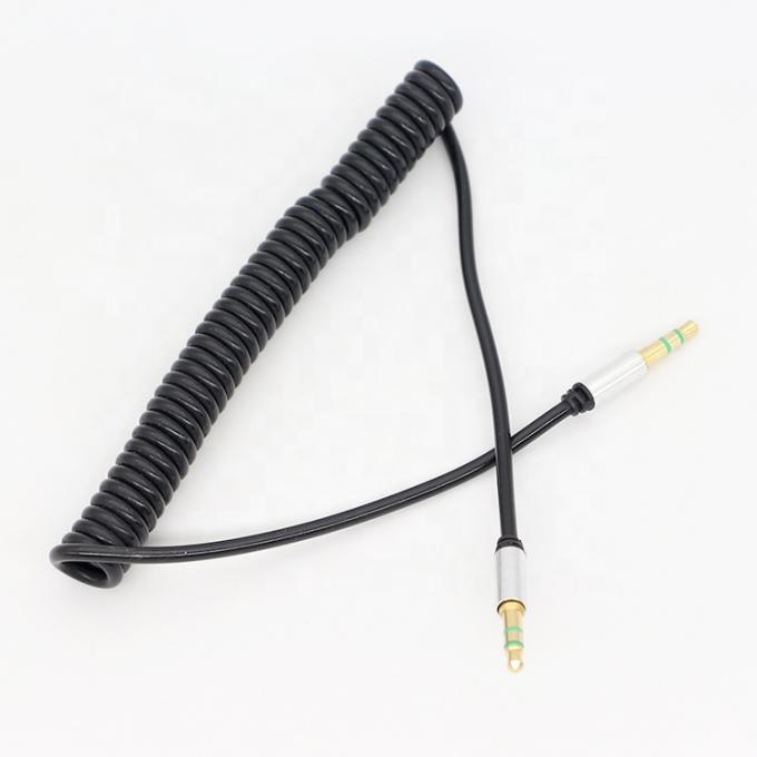 Anpassung 1M 2M 3M Spirale Spiral Feder Männlich zu Männlich 3,5 mm Jack Stereo Aux Audio Kabel 1