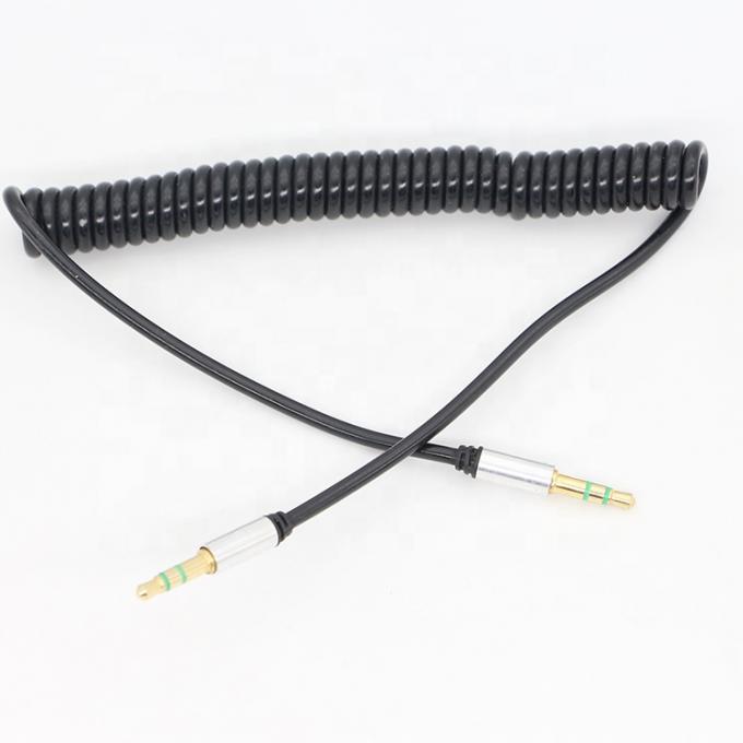 Anpassung 1M 2M 3M Spirale Spiral Feder Männlich zu Männlich 3,5 mm Jack Stereo Aux Audio Kabel 0