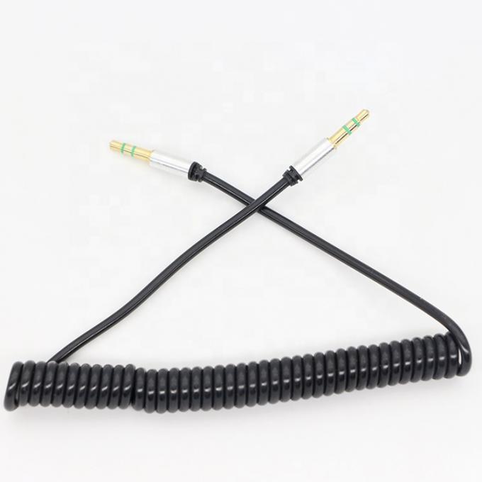Anpassung 1M 2M 3M Spirale Spiral Feder Männlich zu Männlich 3,5 mm Jack Stereo Aux Audio Kabel 4