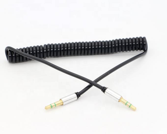 Anpassung 1M 2M 3M Spirale Spiral Feder Männlich zu Männlich 3,5 mm Jack Stereo Aux Audio Kabel 5