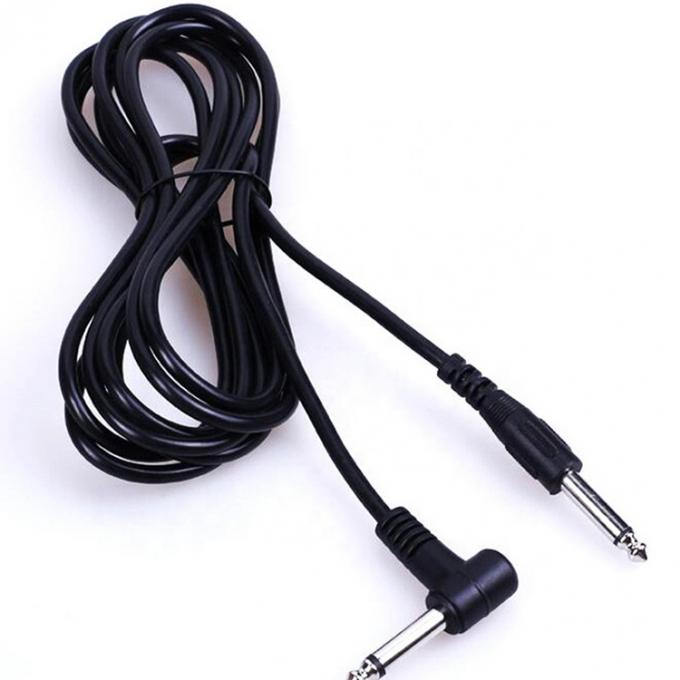 1M 3M 5M Langlebig 90 Grad Winkel bis gerade 6,35mm 1/4 TS Jack Instrument Patch Gitarrenkabel 0