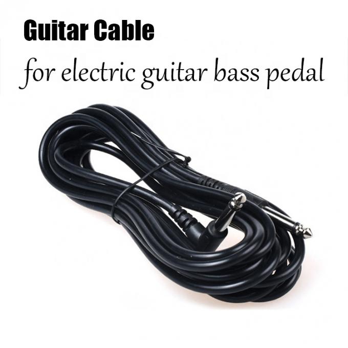 1M 3M 5M Langlebig 90 Grad Winkel bis gerade 6,35mm 1/4 TS Jack Instrument Patch Gitarrenkabel 3