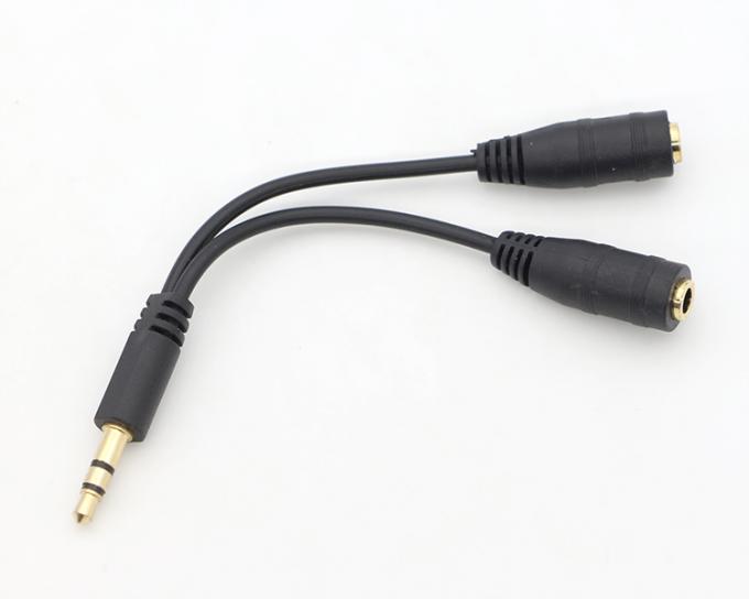 1 Mann zu 2 Frauen Split 3.5mm Stereo Jack Kopfhörer Audio Y Splitter Kabel 4
