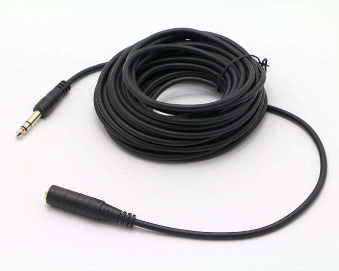 3M Goldplattiert 6,35mm Jack 1/4 Zoll TRS Männlich bis 1/4 Zoll TS Jack Weiblich Audio Jack Stereokabel 2