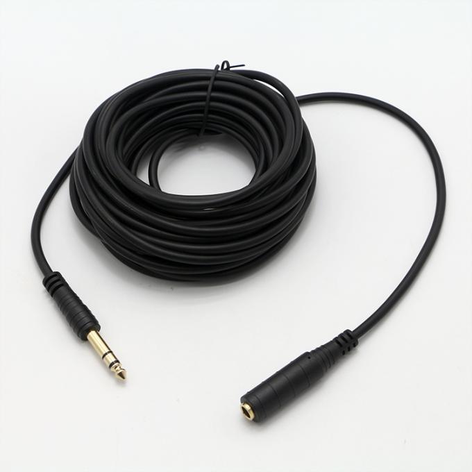 3M Goldplattiert 6,35mm Jack 1/4 Zoll TRS Männlich bis 1/4 Zoll TS Jack Weiblich Audio Jack Stereokabel 3