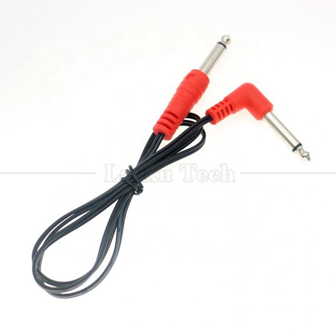 90 Grad Rechtswinkel auf Gerade 6,35 mm TS Jack Stereo Audio Kabel für Gui Tar Pedal 0
