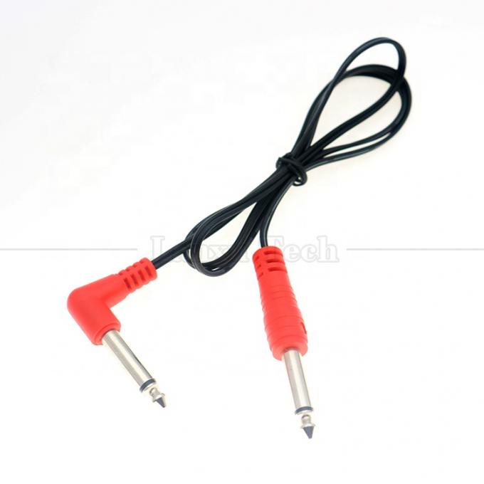 90 Grad Rechtswinkel auf Gerade 6,35 mm TS Jack Stereo Audio Kabel für Gui Tar Pedal 2
