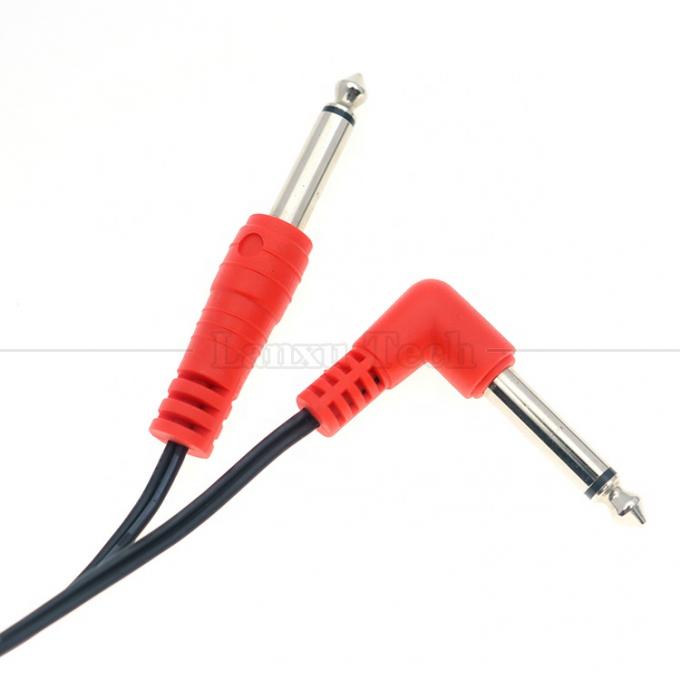 90 Grad Rechtswinkel auf Gerade 6,35 mm TS Jack Stereo Audio Kabel für Gui Tar Pedal 3