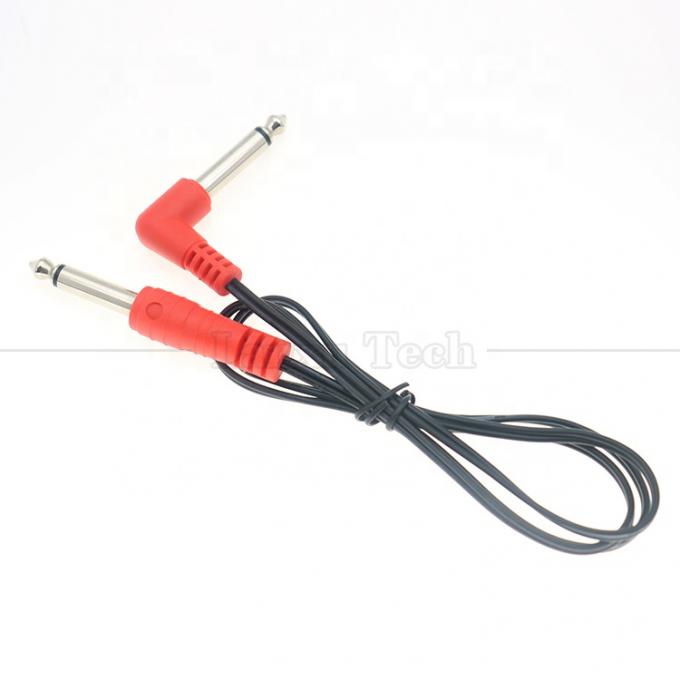 90 Grad Rechtswinkel auf Gerade 6,35 mm TS Jack Stereo Audio Kabel für Gui Tar Pedal 4