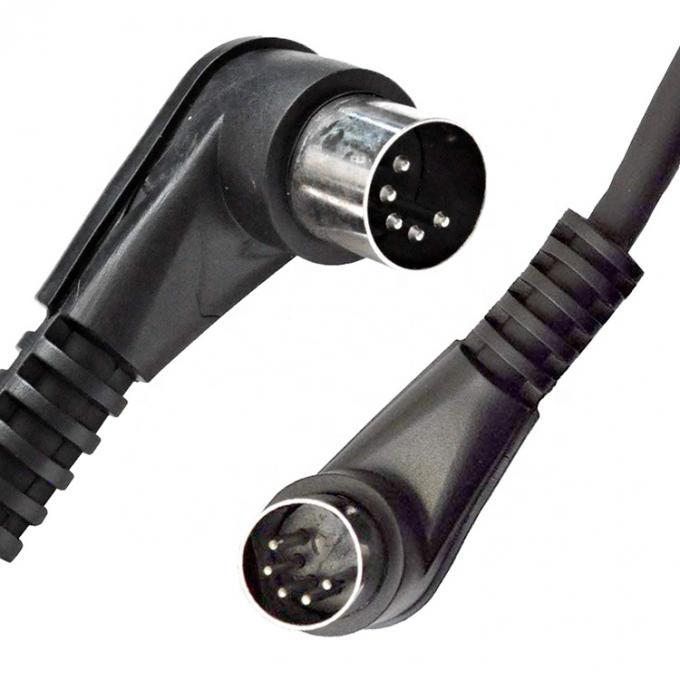 BESCHLUSS Fabrik Schild Rechtswinkel Männlich zu Männlich 5 Pin Din Connector Midi Kabel 0