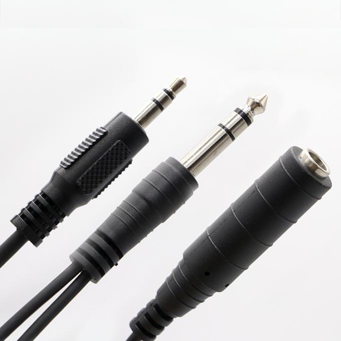 1M 2M 3M Y Splitter Männlich auf weiblich 6,35 mm 3,5 mm TRS Mikrofon Stereo Jack Audio Kabel 2