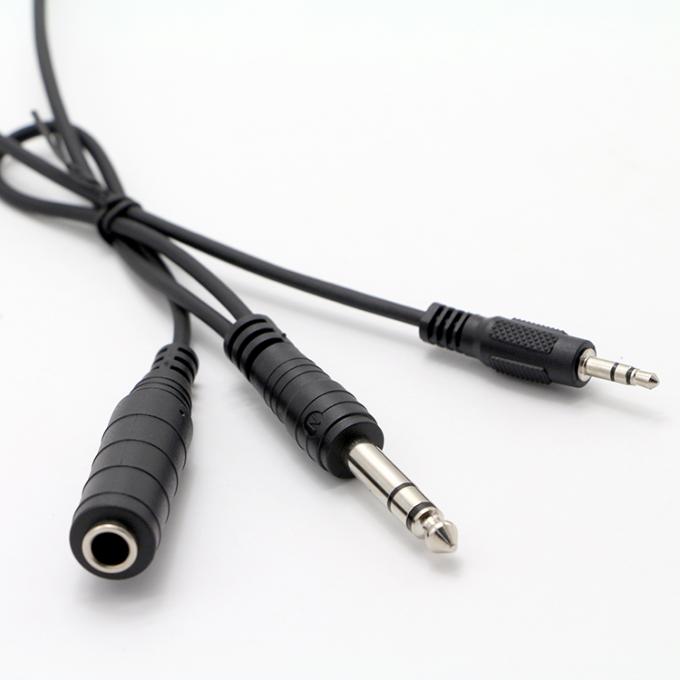 1M 2M 3M Y Splitter Männlich auf weiblich 6,35 mm 3,5 mm TRS Mikrofon Stereo Jack Audio Kabel 1