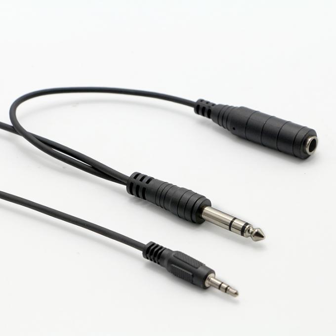 1M 2M 3M Y Splitter Männlich auf weiblich 6,35 mm 3,5 mm TRS Mikrofon Stereo Jack Audio Kabel 6