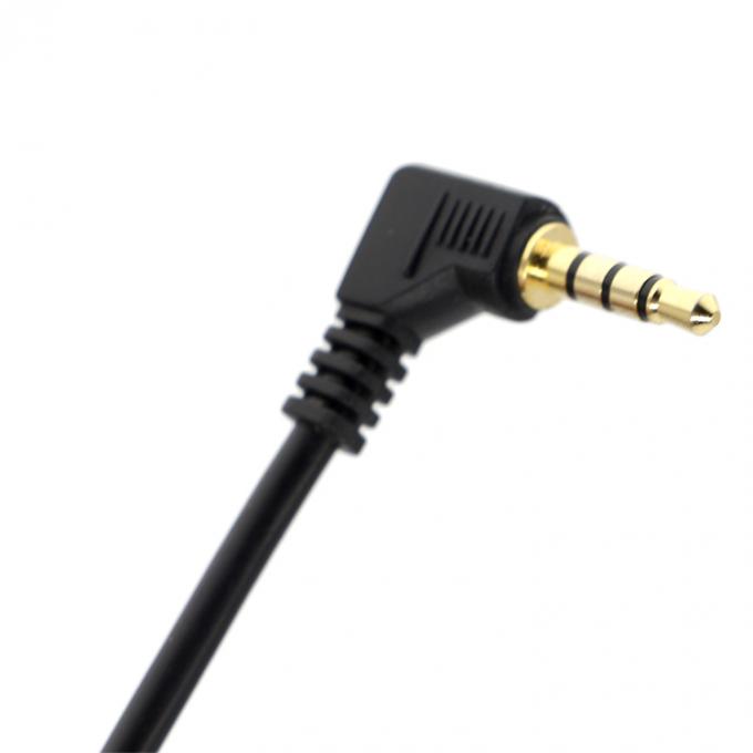 Custom 3 Pole Right Angle 2,5 mm TRS bis 3,5 mm Mono TRRS Aux Stereo Audio Jack Kabel 1