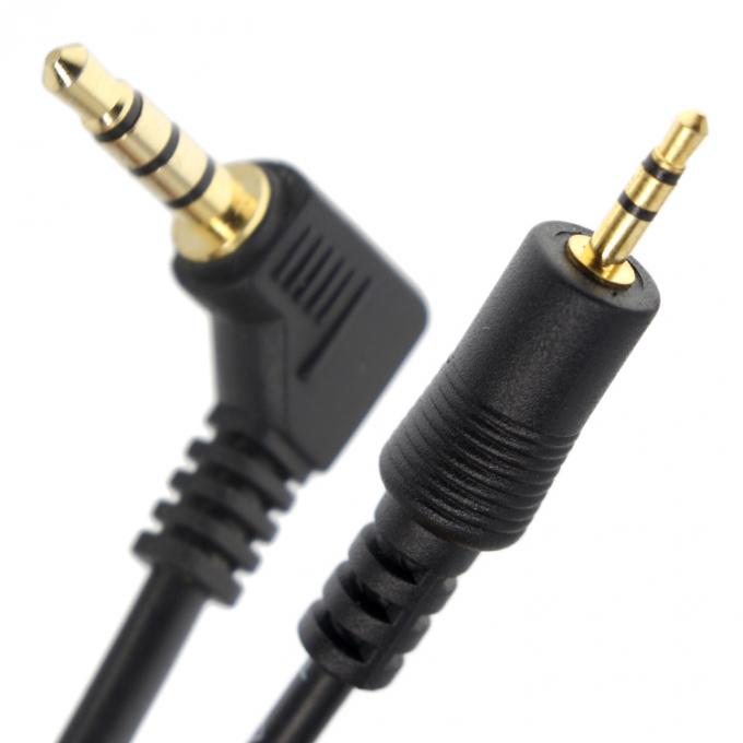 Custom 3 Pole Right Angle 2,5 mm TRS bis 3,5 mm Mono TRRS Aux Stereo Audio Jack Kabel 0