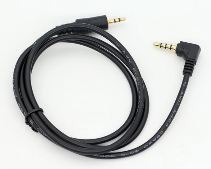 Custom 3 Pole Right Angle 2,5 mm TRS bis 3,5 mm Mono TRRS Aux Stereo Audio Jack Kabel 4
