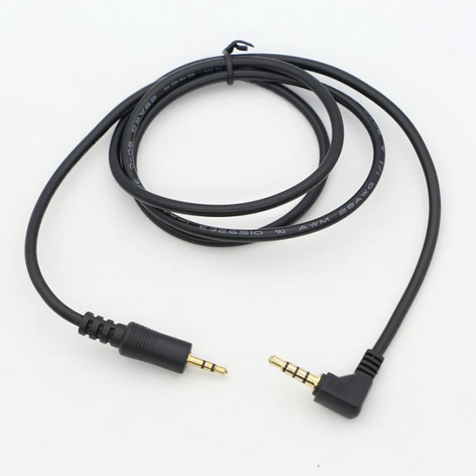 Custom 3 Pole Right Angle 2,5 mm TRS bis 3,5 mm Mono TRRS Aux Stereo Audio Jack Kabel 3